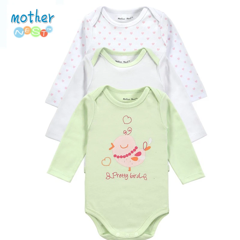 3 ПК / серия Первоначально марка младенца Мальчики Bodysuit Девочки боди Одежда для