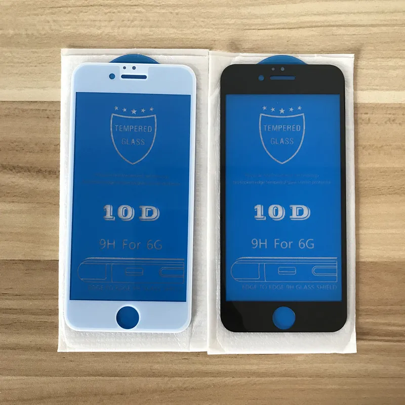 Премиум 10D закаленное стекло для iPhone 6 6 S 7 8 Plus полное покрытие Защитная пленка для iPhone 7 стекло на iPhone X закаленная пленка