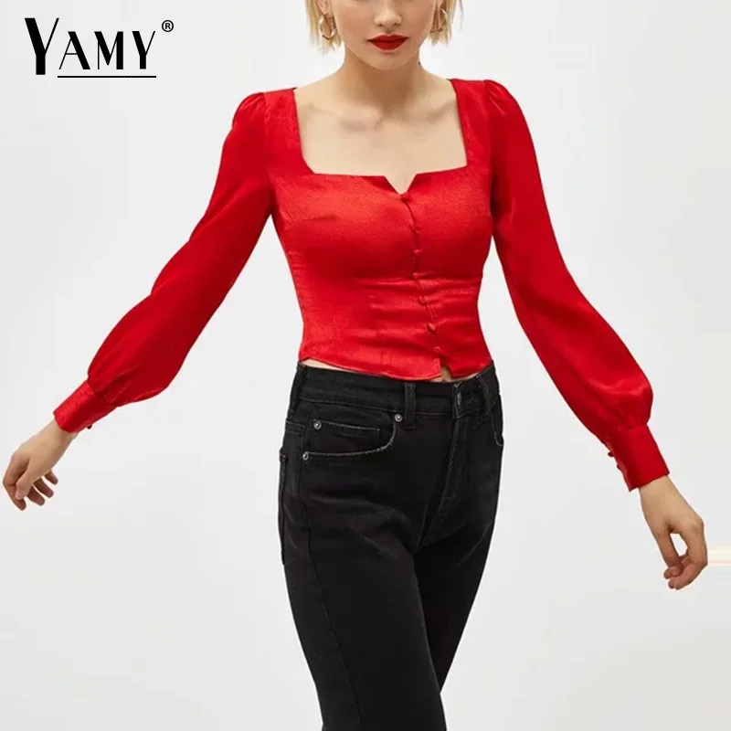 Летняя женская футболка Boho хлопковая рубашка с квадратным воротником и