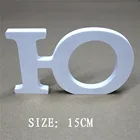 Буквы русского алфавита и цифры для домашнего декора, Деревянные белые, 15 см, свадебные украшения для дня рождения