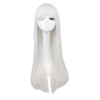 qqxcaiw long straight cosplay red black puprle pink blue sliver gray blonde white oragen brown 80 cm synthetic hair wigs
