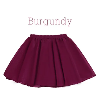 Elastic-burgundy Балетная обертка для девочек; юбки; Прозрачная Юбка для танцев; детские трико для занятий балетом; 9 цветов - Цвет: Elastic-burgundy
