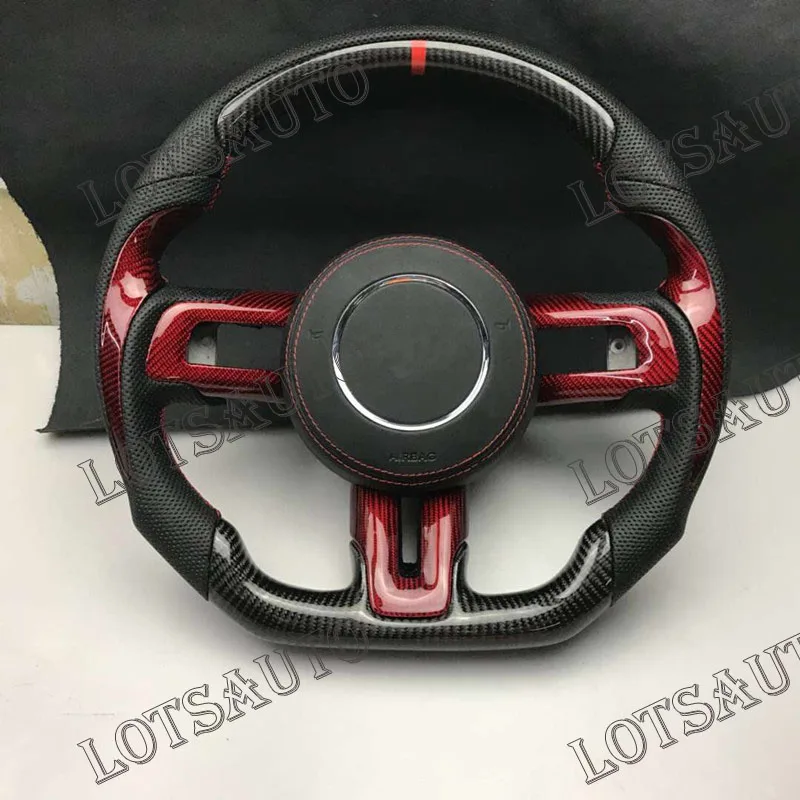 100% натуральное углеродное волокно рулевое колесо подходит для Mustang 2015 2016 2017 2018