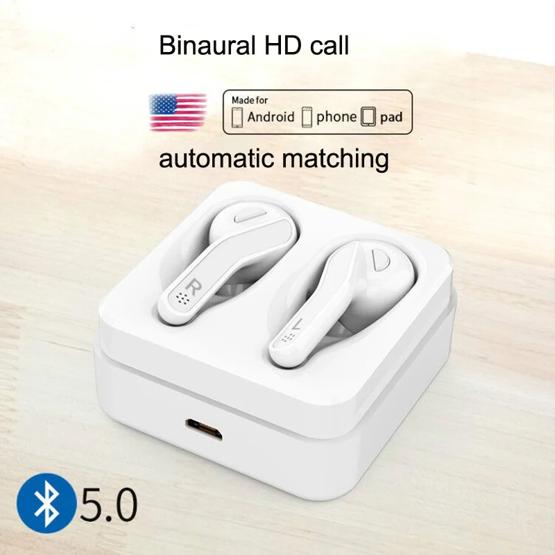 Bluetooth Earbud Wireless Earphones Stereo in-Ear with 2 Headset for Most Smartphones | Электроника