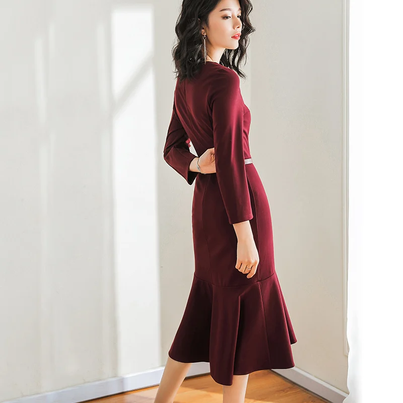 Новинка 2020 весеннее элегантное женское платье модное корейское офисное