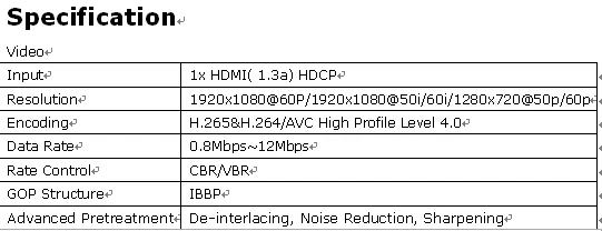 [Подлинный] H.265 MPEG-4 HD HDMI кодер для IPTV, Транслируй трансляции, VLC/HDMI видео Запись сервер DHL