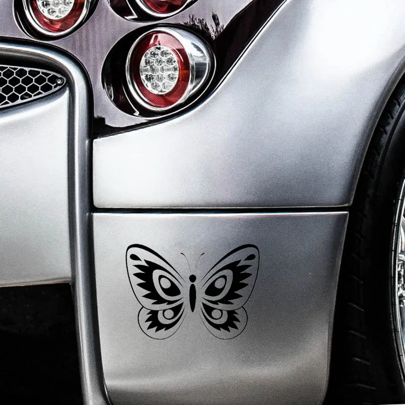 

YJZT 13CM*9.3CM Cartoon Butterfly Different Vinyl Decal Nifty Car Sticker Black/Silver C19-0610