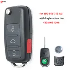 Пульт дистанционного управления Keyecu для Volkswagen Touareg 2004, 2005, 2006, 2007-Номер детали: 3D0959753AG