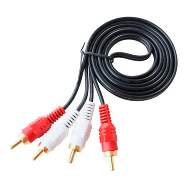 2RCA папа 2 RCA Мужской кабель стерео двойной аудио av для DVD ТВ CD усилитель