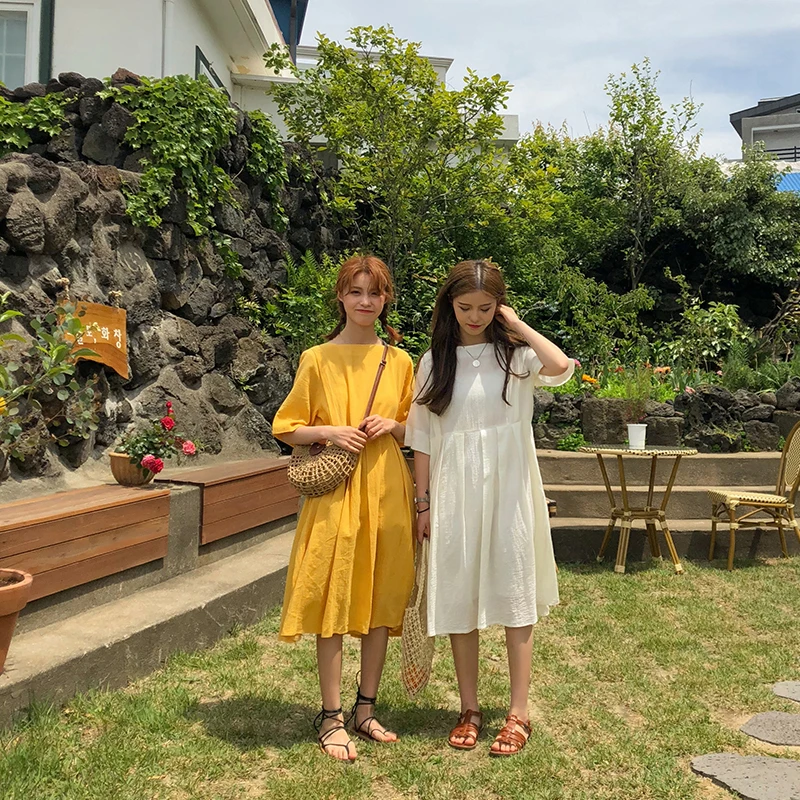 Summer Women's Dresses Japan Kawaii Lady New Back Strap Bow Doll Temperament Sweet Dress Female Cute Korean Harajuku Cloth Women | Женская