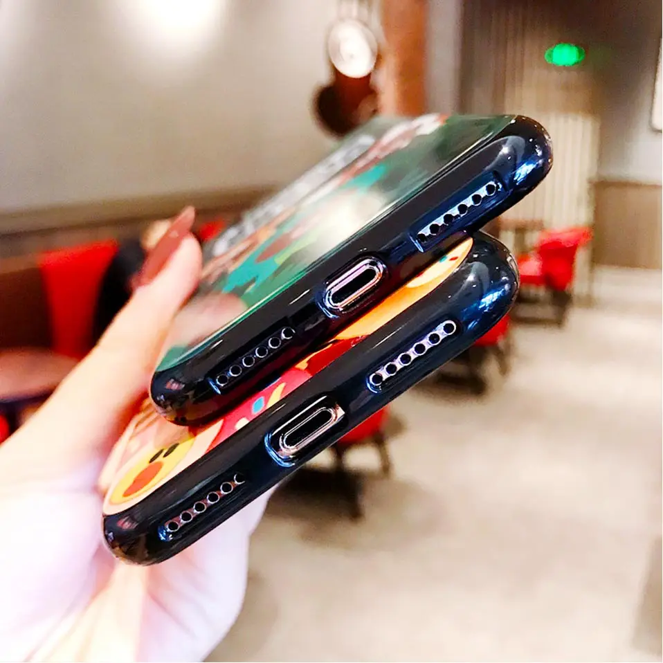 For iphone 6 6S 7 8 Three bear mobile phone shells iPhone Plus Funda X XR XS MAX Drop-proof Back Covers |