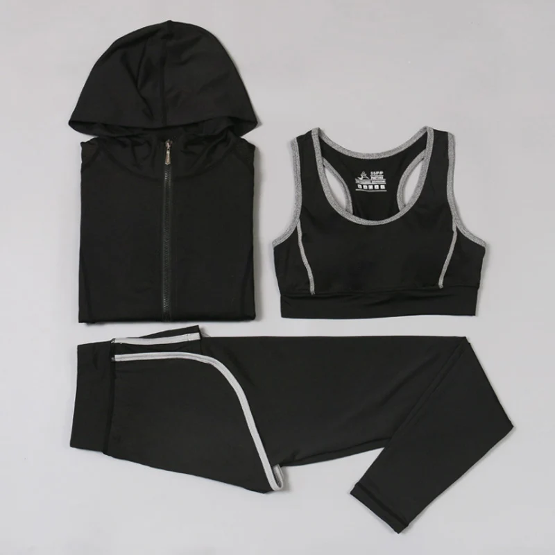 Набор для йоги комплект из 3 предметов Фитнес Костюмы Спортивная одежда Для