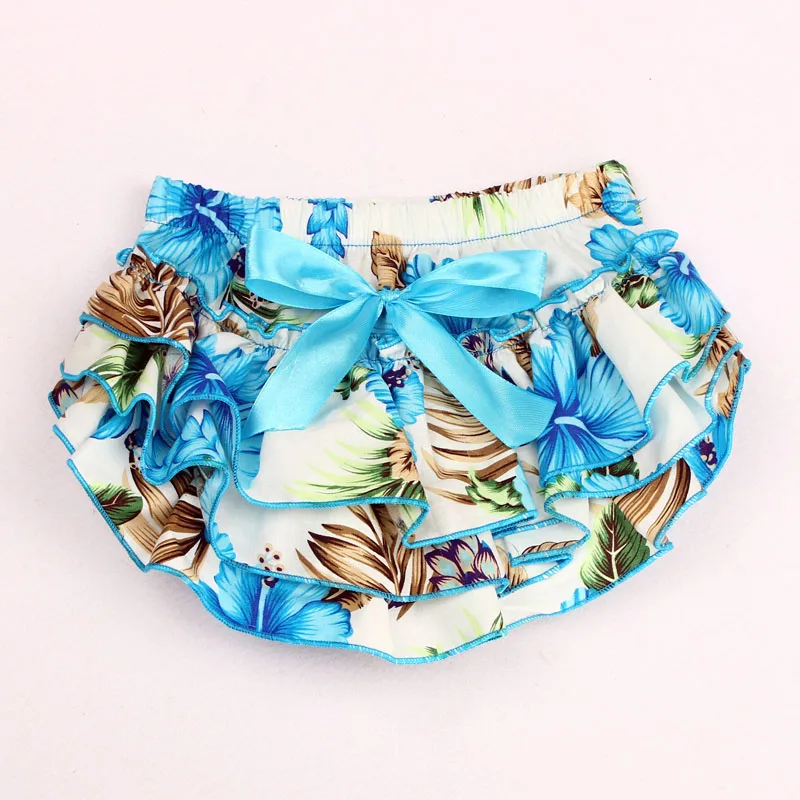 Модные детские шорты из 100% хлопка шаровары с оборками для маленьких девочек