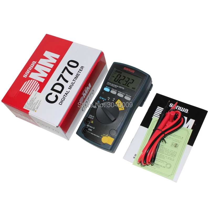 Sanwa CD770 Стандартный цифровой мультиметр On-Off звуковой сигнал Блокировка данных сопротивление/Емкость/Измерение частоты
