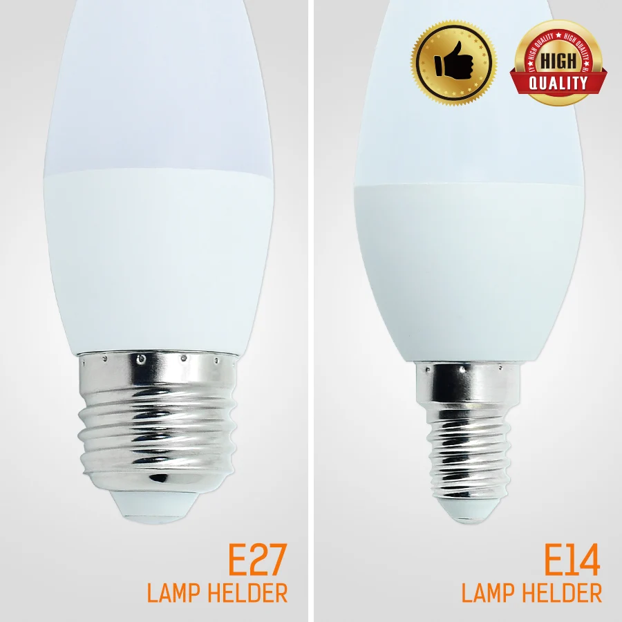 E27 E14 Светодиодная лампа Внутреннее освещение люстра настольная AC85 240V свеча