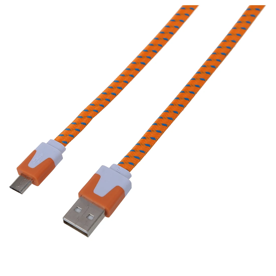 HFES 3 м/10 футов нейлоновый сетчатый Кабель Micro USB для передачи данных оранжевый|data