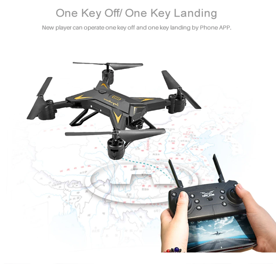 Радиоуправляемый Дрон Квадрокоптер Дроны с 1080P wifi камера HD wifi FPV удерживающий высоту Безголовый режим Дрон долгое время действия