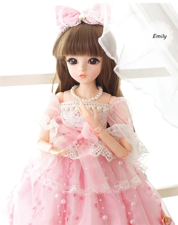 Роскошные куклы Jimusuhutu-Doris, 60 см, SD BJD, модные куклы для девочек, 1/3, набор из смолы с шариковым шарниром, красивая кукла для девочек, сюрприз, подарок для девочки - Цвет: S12 Emily