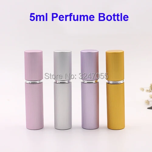

5ML Fillable Portable Mini Perfume Bottle, Traveler Empty Aluminum Spray Atomizer, Cosmetic Aluminum Scent Refillable Container