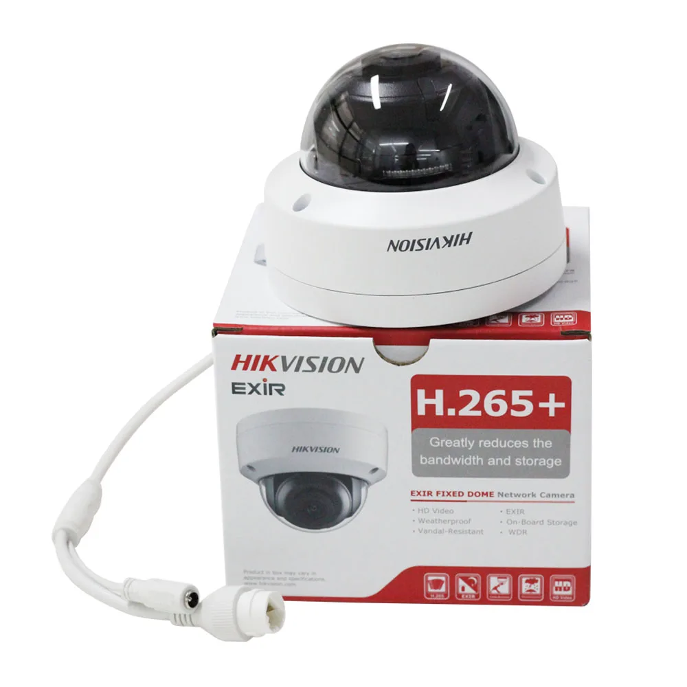 Оригинальная английская стандартная купольная ip камера Hikvision 8 Мп H265 обновляемая