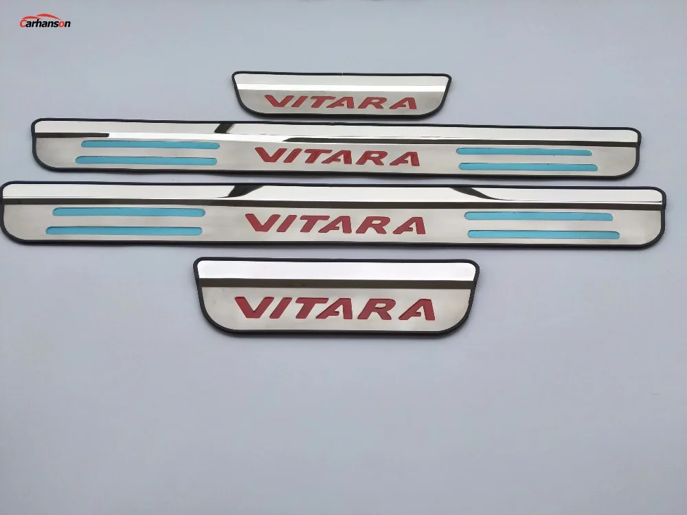 Автомобильный Стайлинг для suzuki vitara, аксессуары для порога, нержавеющая сталь, накладка на педаль, защитная наклейка