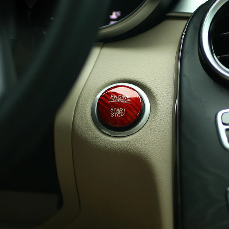 Накладка кнопки запуска двигателя из углеродного волокна для Mercedes Benz C Glc W205 X253 C63