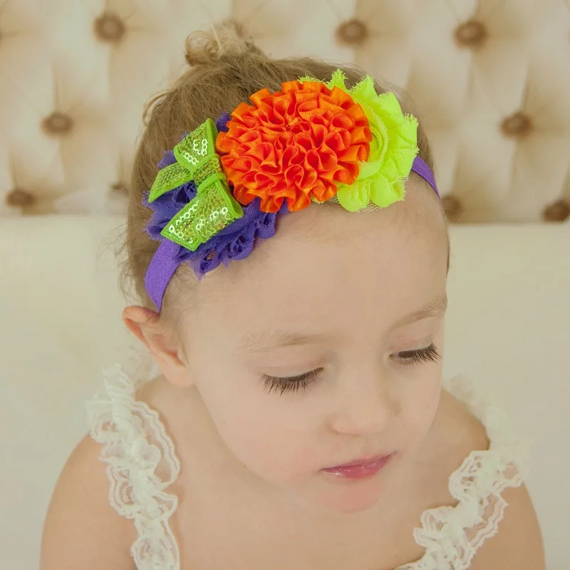 Головная повязка с тыквой головная для новорожденных девочек волос на Хэллоуин