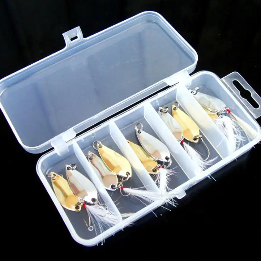 Лот 10 шт. металлическая рыболовная приманка для окуня рукоятка соленой воды