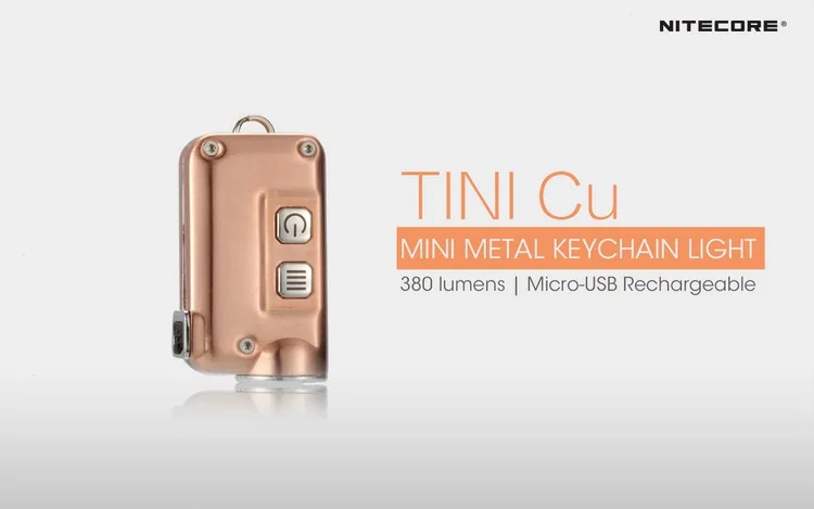 NITECORE TINI CU USB кабель CREE XP-G2 S3 светодиодный встроенный аккумулятор Кнопка перезаряжаемая вспышка светильник брелок Светильник на открытом воздухе