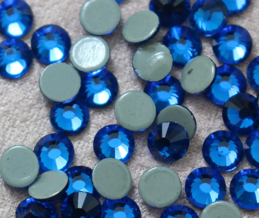 Высококачественные Стразы с плоской задней крышкой! Синего цвета Capr железо на