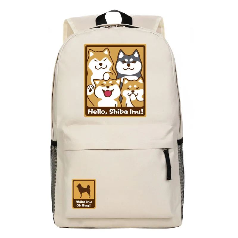 Рюкзак Harajuku Hello Shiba Inu Doge нейлоновый школьный ранец рюкзак для подростков 15 дюймов
