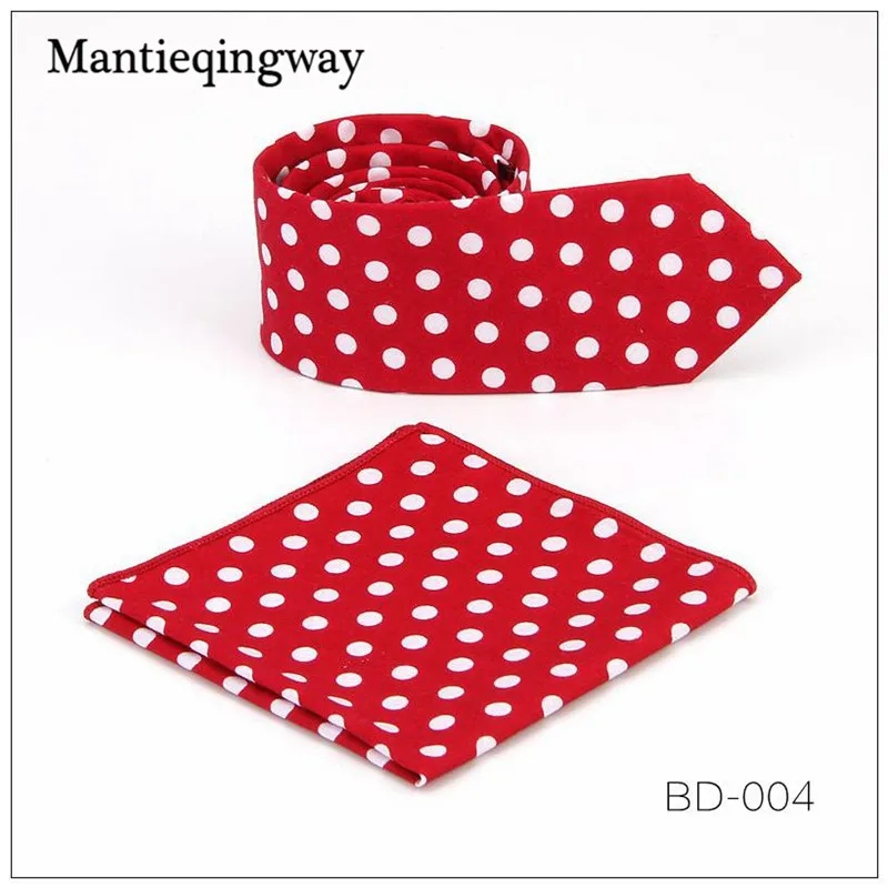 Mantieqingway Модный хлопковый Карманный платок в горошек с квадратным галстуком Hanky 6