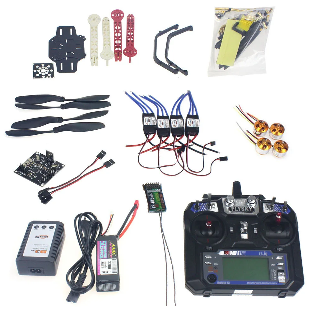 Полный комплект радиоуправляемых дронов Квадрокоптер 4-осевой летательных