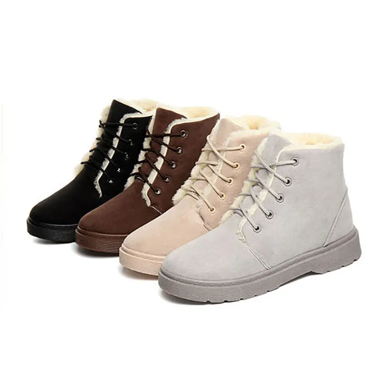 сапоги зимние женские зима 2018 женщины дутики туфли на каблуке зашнуровать