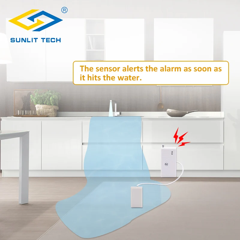 Беспроводной детектор утечки воды 433 МГц 2 шт. | Безопасность и защита