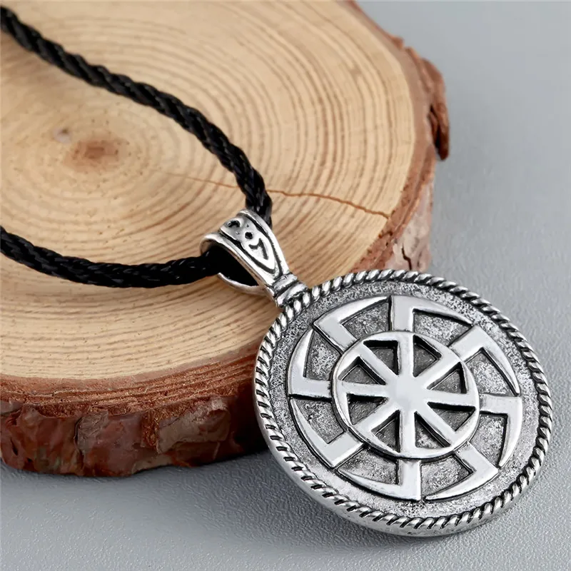 Viking кулон Valknut мужское ожерелье круглый языческий религиозный человек славянский Серебряный Женский стимпанк Ювелирное колье в тибетском стиле амулет