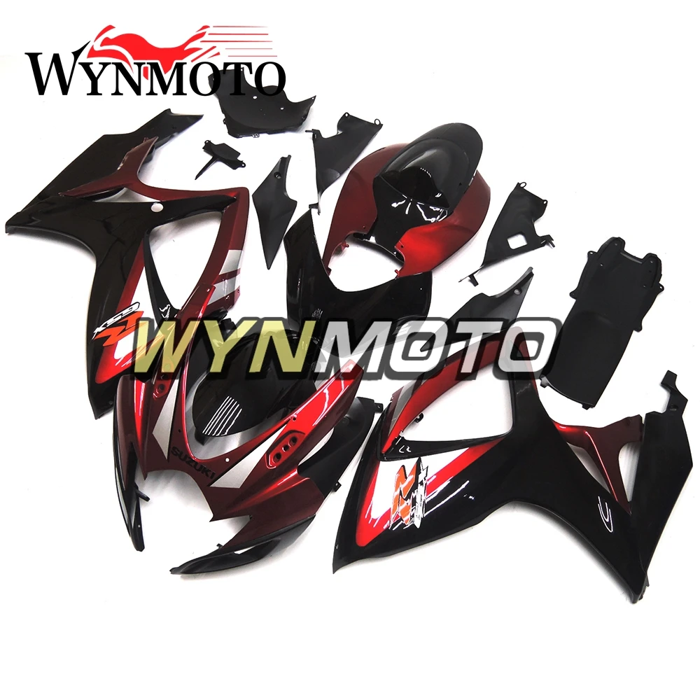 

Полностью из АБС инъекции Обтекатели для Suzuki GSXR600 - 750 K6 2006 2007 красный черный мотоциклетный обтекатель комплекты рамы зова Корпус Комплект ...