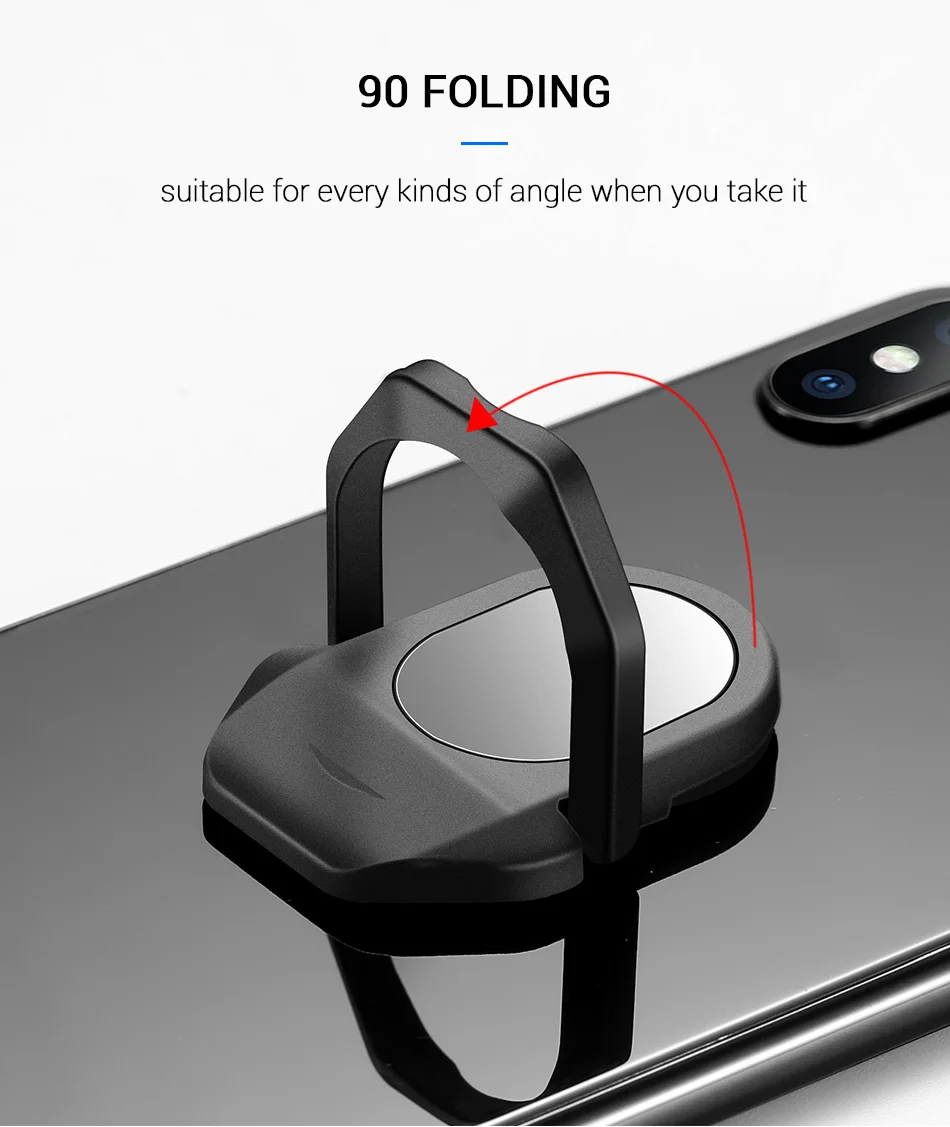 Держатель для смартфона KISSCASE с кольцом на палец iPhone X 8 7 XR 6 6S Plus 5 Se|Подставки и