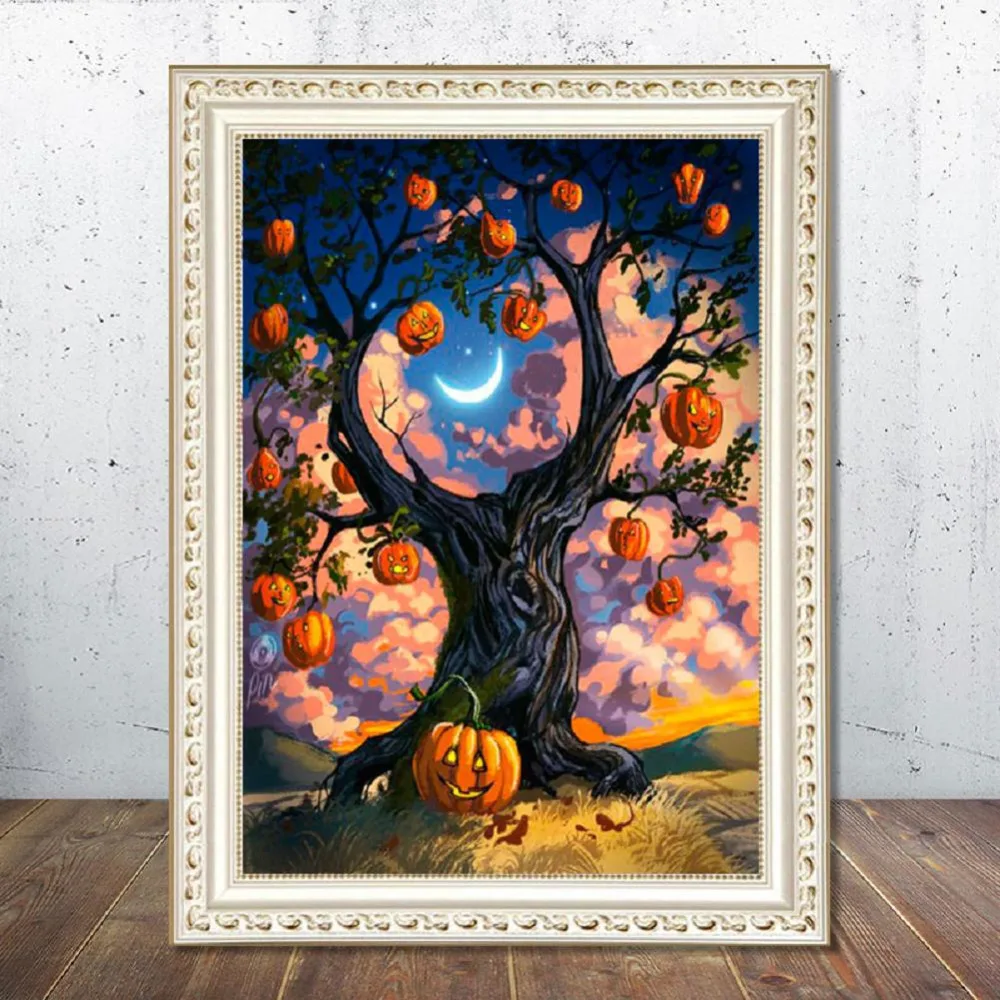 Тыква Хэллоуин 5D алмазная картина наборы кристалл горный хрусталь 30x40 см полная