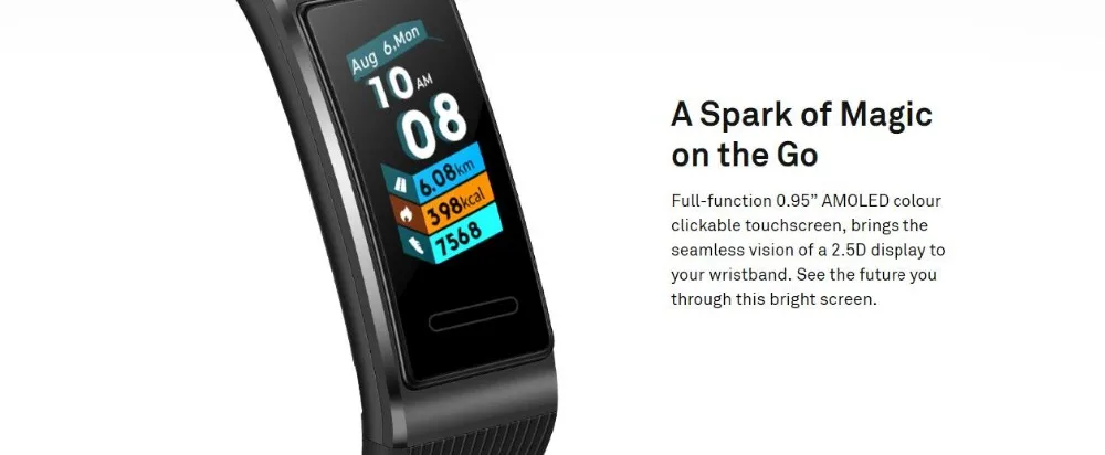 Huawei Band 3 Pro все-в-одном фитнес-трекер активности, водонепроницаемость 5 АТМ для плавания монитор сердечного ритма Встроенный gps+ NFC