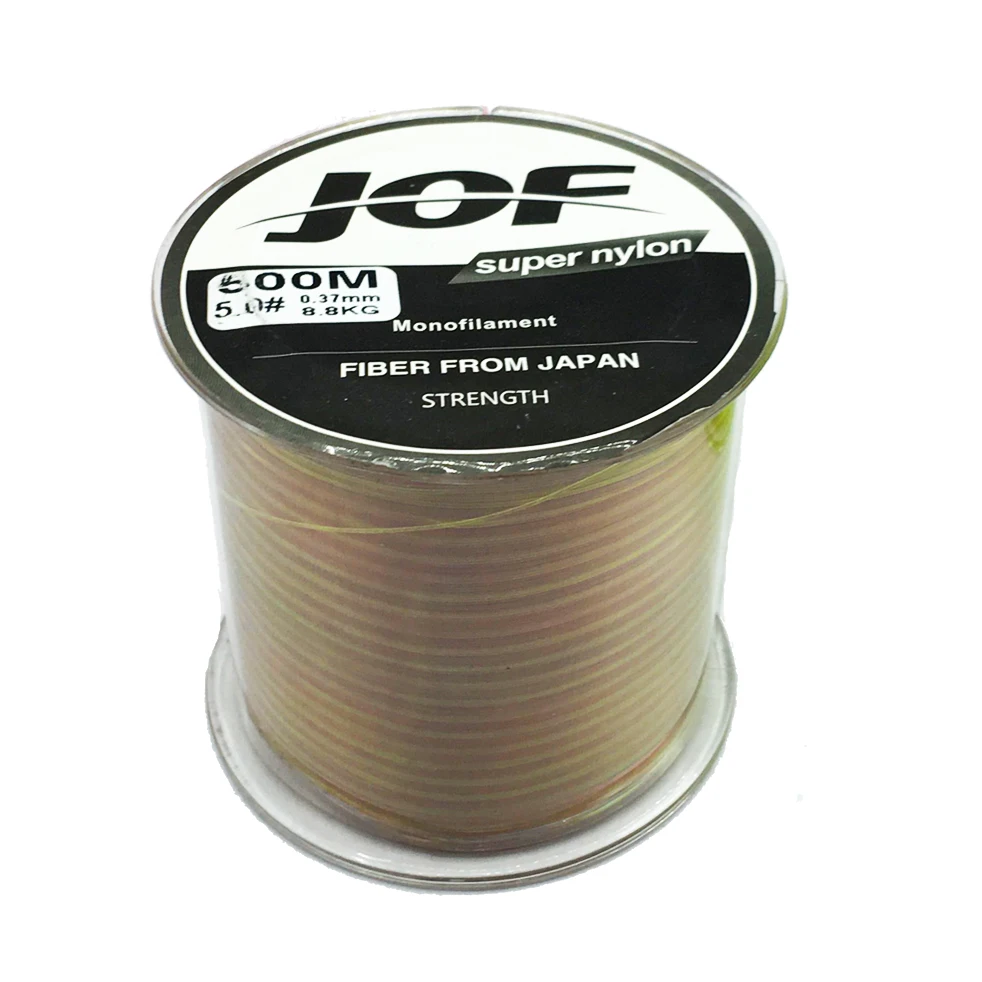 mixed color new design 100-500m nylon fishing line 8 color super strong monofilament line for bass carp japan transparent pesca rope - Цвет: mixed color
