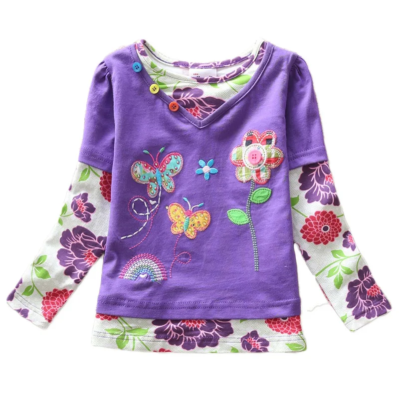 REG61902PURPLE Dxton/футболка для маленьких девочек детская одежда футболка для малышей Детские топы с длинными рукавами и пайетками в виде совы, хлопковая Футболка для девочек, зимняя рубашка, одежда - Цвет: REG61902PURPLE