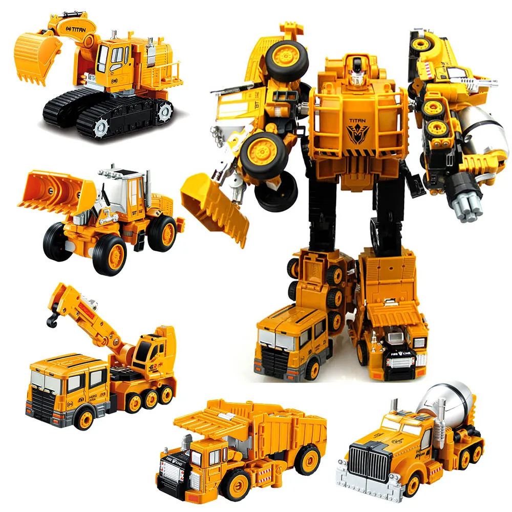 Модный инженерный автомобиль Броня деформация робот головоломка игрушка для