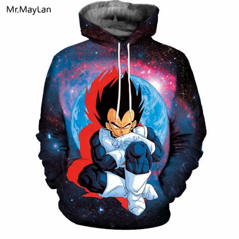 Классические Аниме Драконий жемчуг Z DBZ злой Гоку принт 3D толстовки для мужчин/женщин хип хоп куртка шляпа толстовки Верхняя одежда homme Пальто 5XL - Цвет: DBZ Hoodie 17