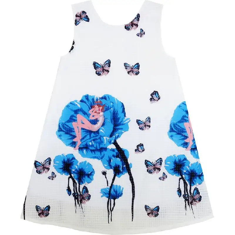 Sunny Fashion платья для девочек платье Малышка Спать в Цветок Шаблон Бабочка красный