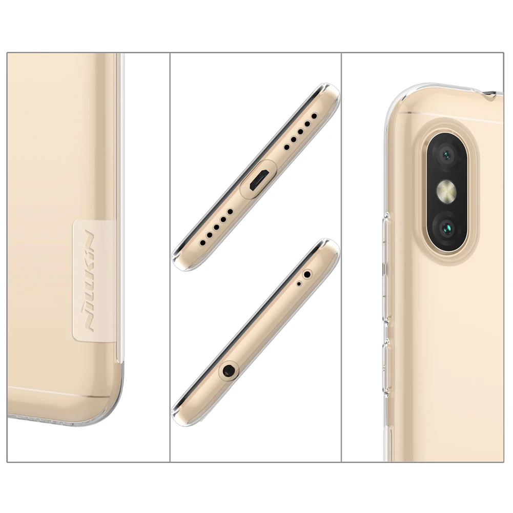 Nillkin Ultra thin silicone case for Xiaomi Redmi 6 Pro Back Cover shell Mi A2 Lite TPU Soft Cases |