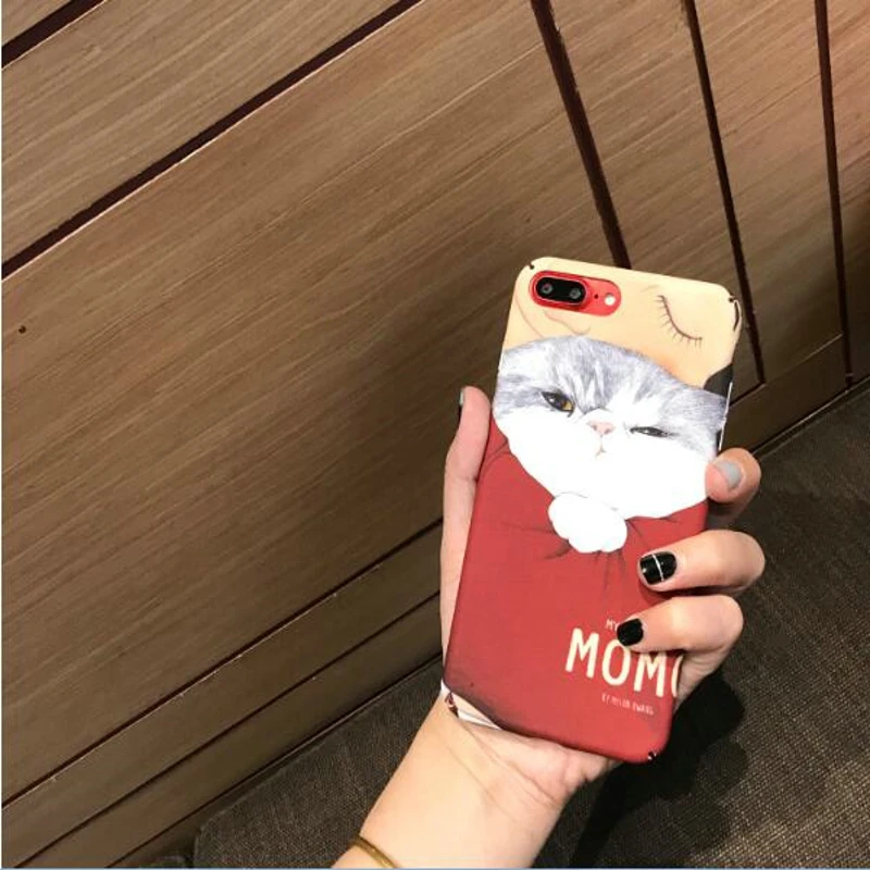 Прекрасный ленивый кот телефон чехол для Iphone 6 S 7 8 Plus X XS мультфильм жесткий PC