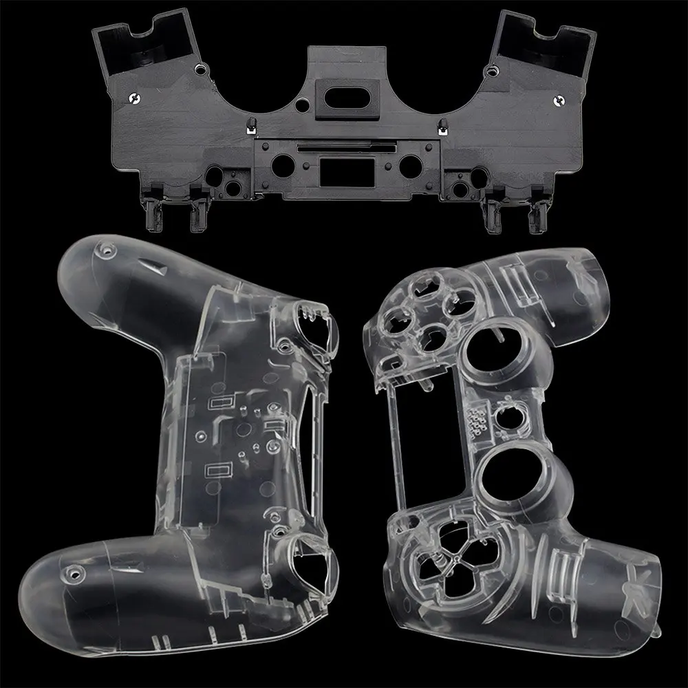 PS4 Передняя Задняя замена оболочки чехол Ремонт для Playstation 4 PS4 беспроводной V1 контроллер геймпад прозрачный пользовательский