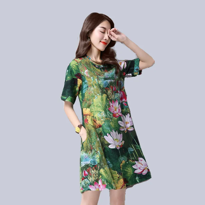 2019 женское платье большого размера хлопок элегантный узкий с короткими рукавами