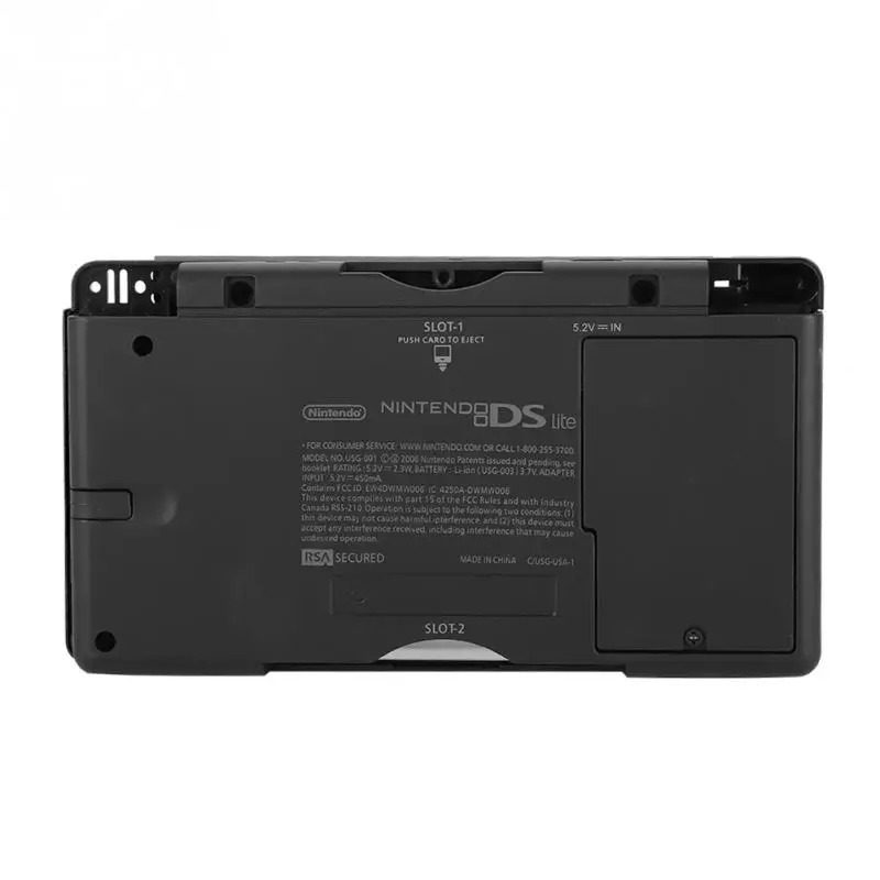 Черный Полный Ремонт частей для nintendo DS lite замена Комплект корпус оболочки Чехол - Цвет: Черный
